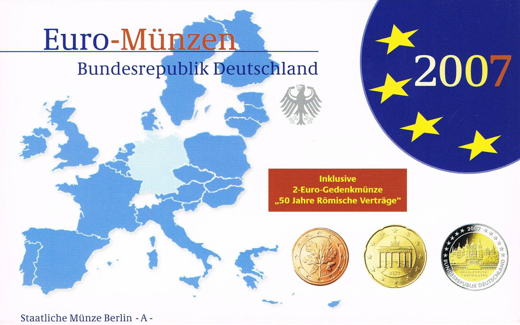 Deutschland Euro Kursmünzensätze 2007 ᐅ Wert Infos und Bilder bei euro