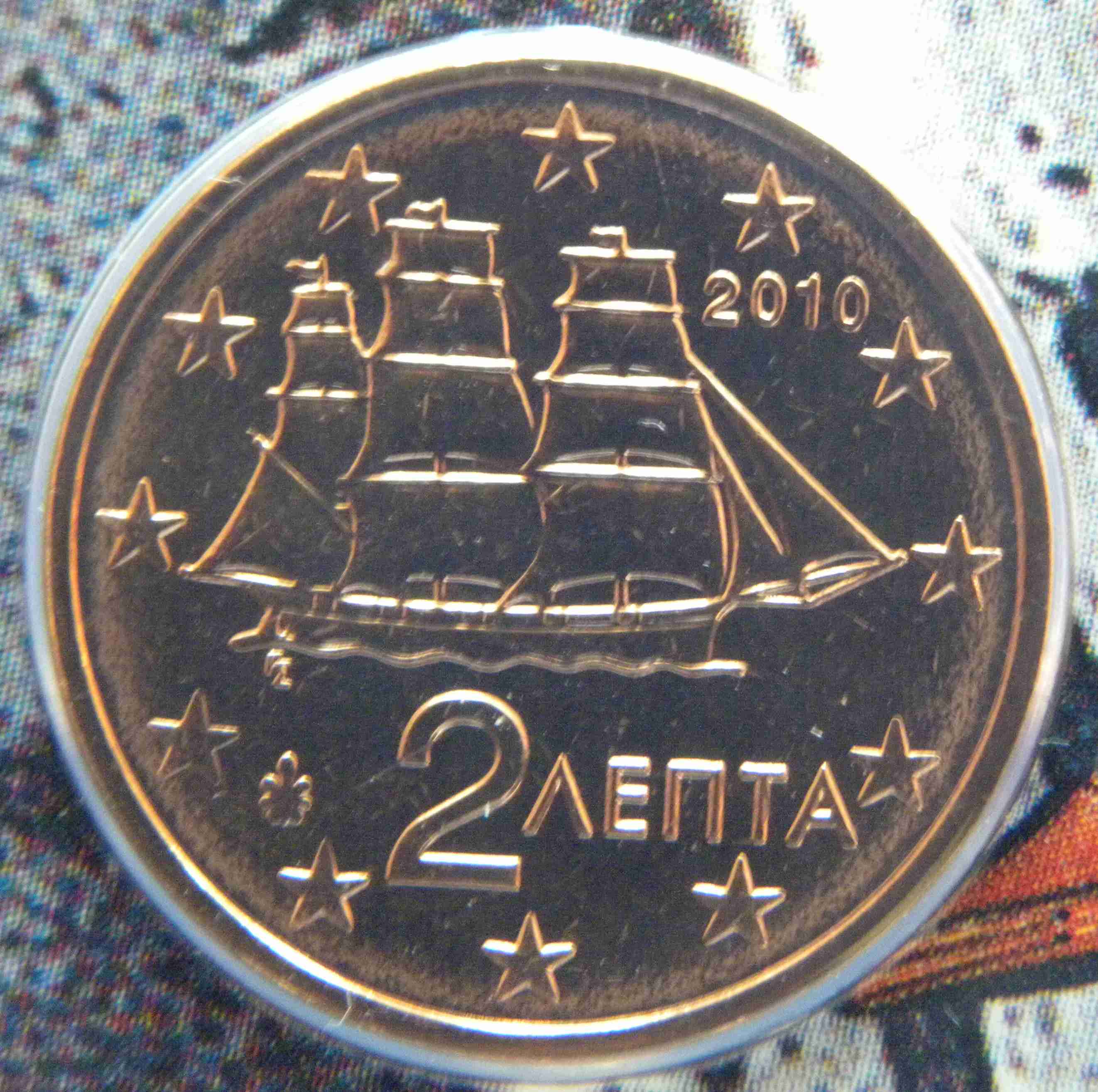 2 -Ух евро монета с ласточкой. 2 Сент Греция. Greece Dolphin Coin 2010. 2 Euro Cent 2010 цена c профилем.